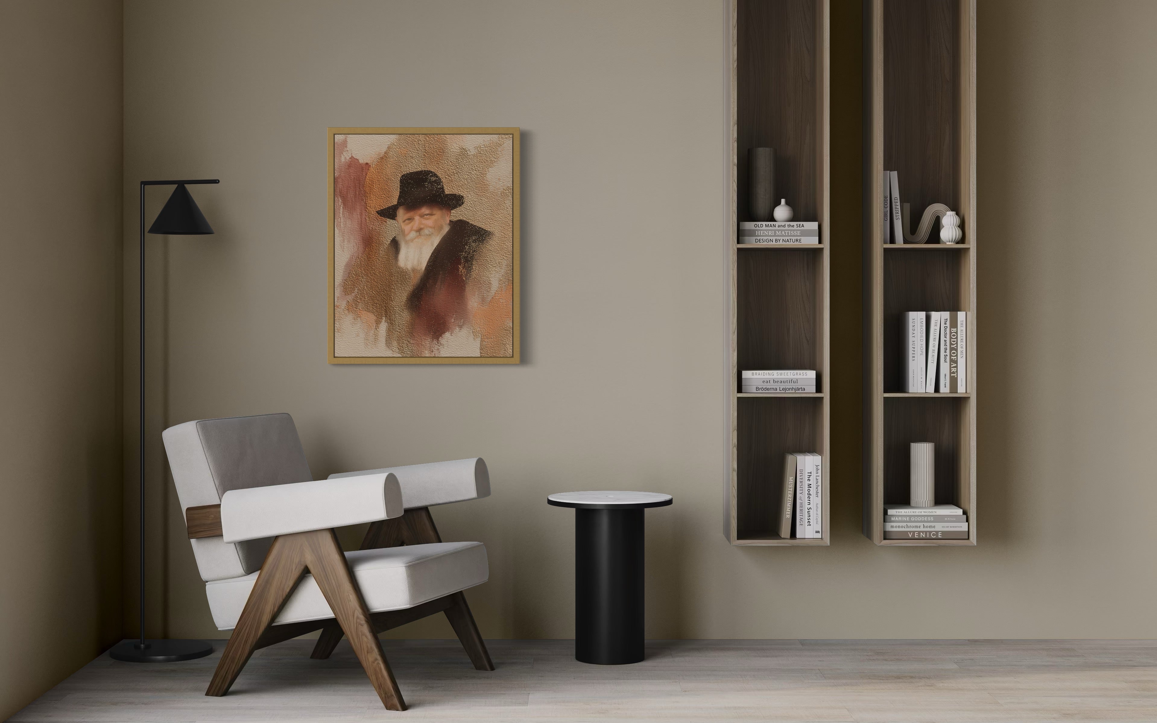 "Timeless Gaze - Lubavitcher Rebbe Portrait"