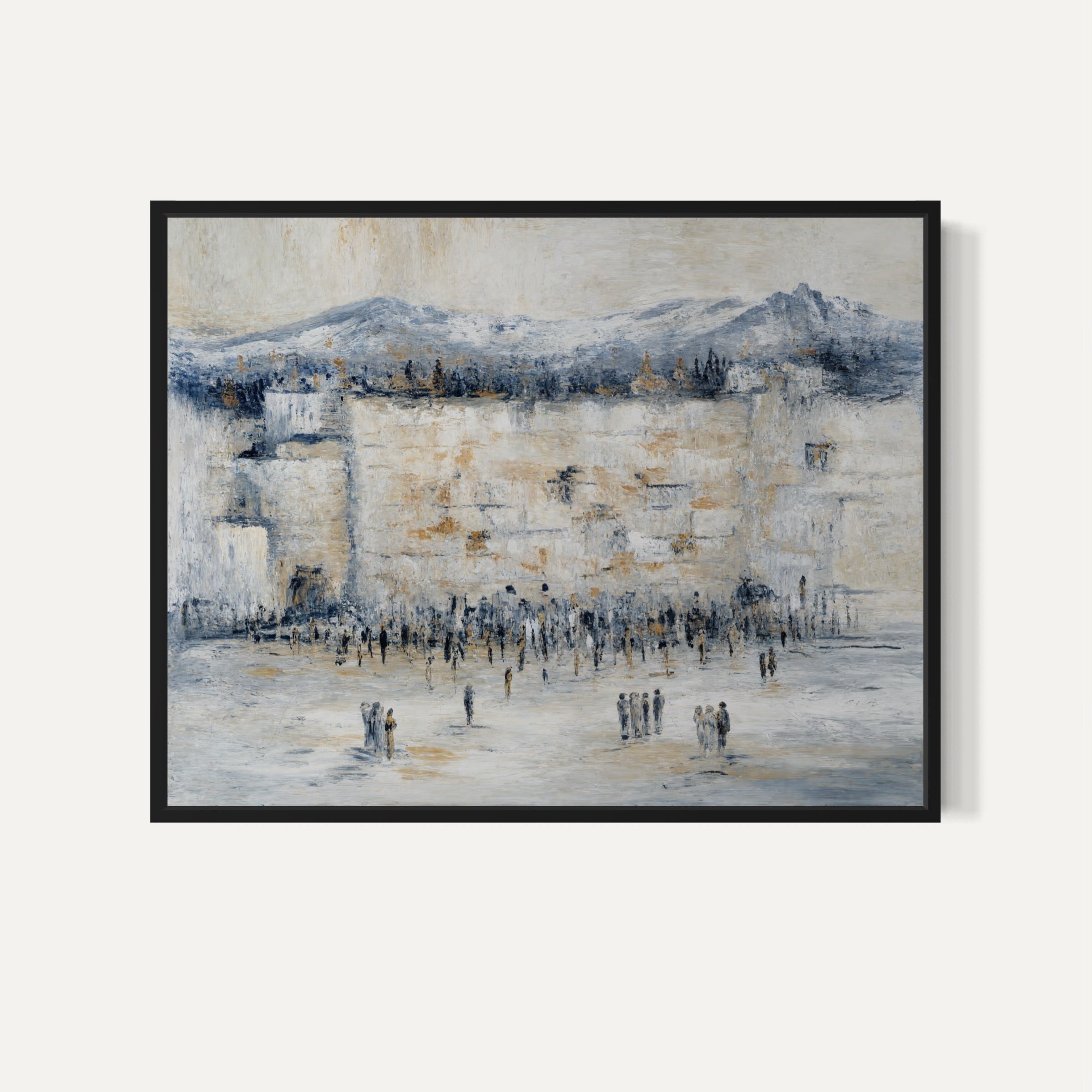 "Kotel in White Abstract"