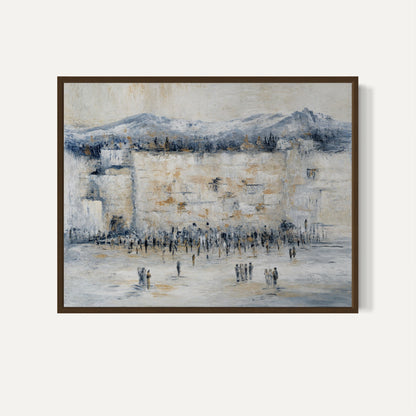 "Kotel in White Abstract"