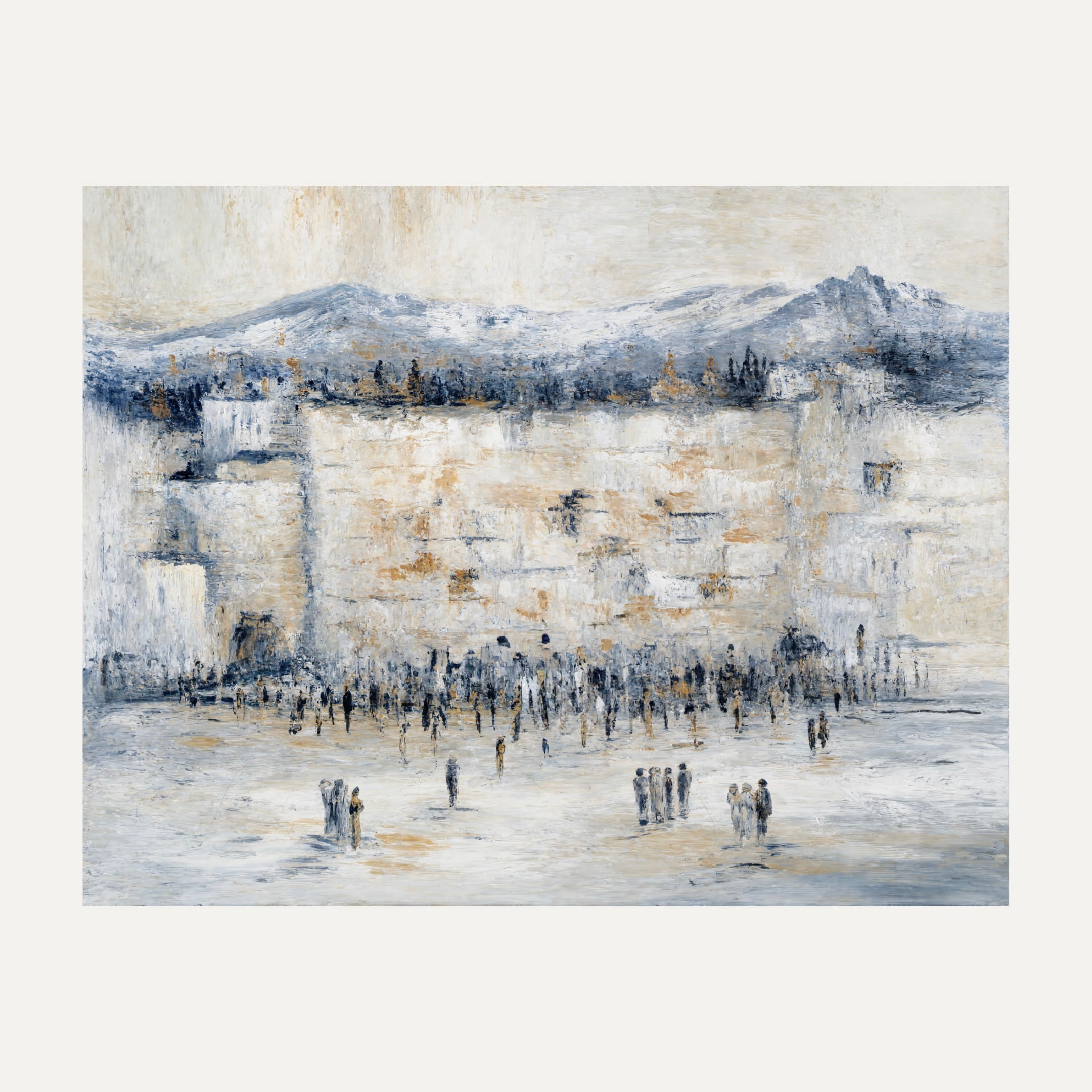 "Kotel in White Abstract"