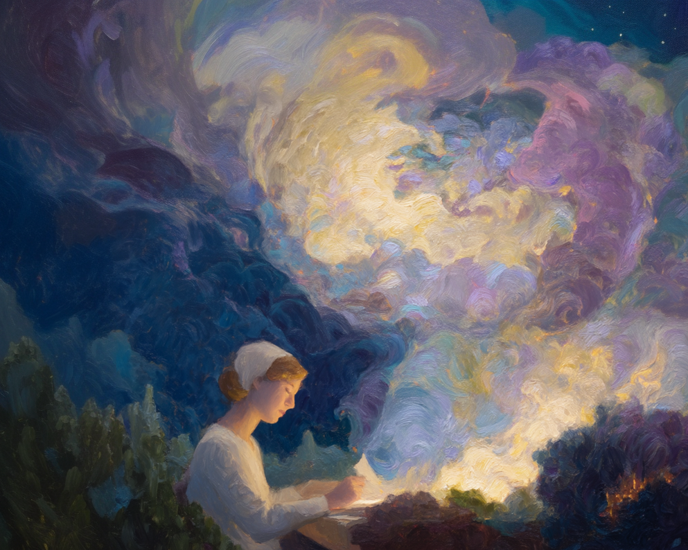 "Worlds Woven in Her Whisper"